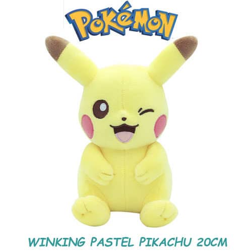Winking Pikachu Plushie Front