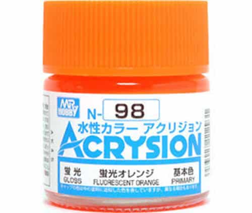 Mr. Color Acrysion Semi Gloss Fluorescent Orange N98