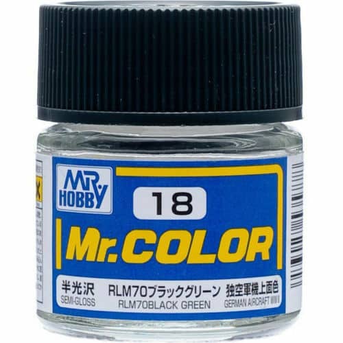 Mr. Color Semi Gloss RLM70 Black Green C18
