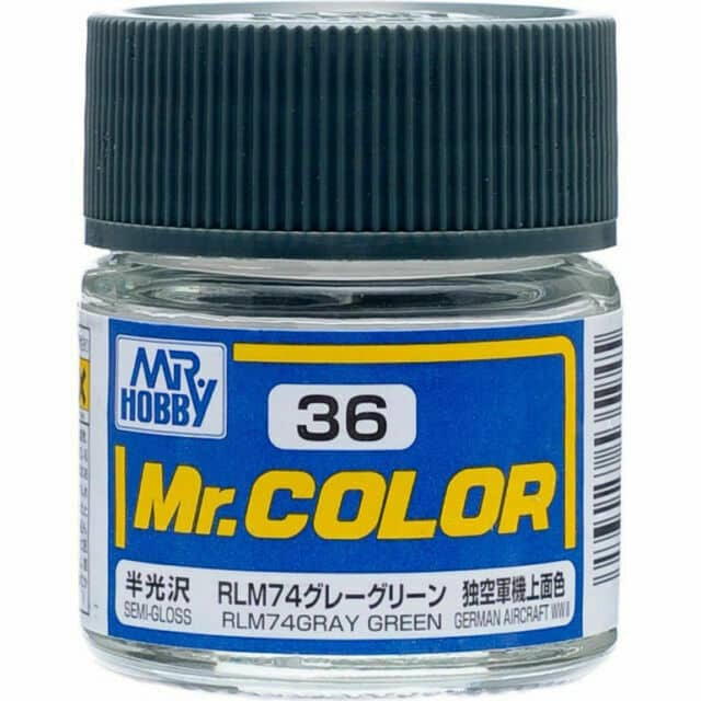 Mr. Color Semi Gloss RLM74 Gray Green C36