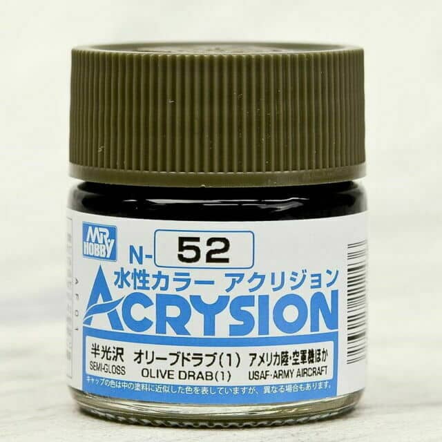 Mr. Color Acrysion Semi Gloss Olive Drab 1 N52