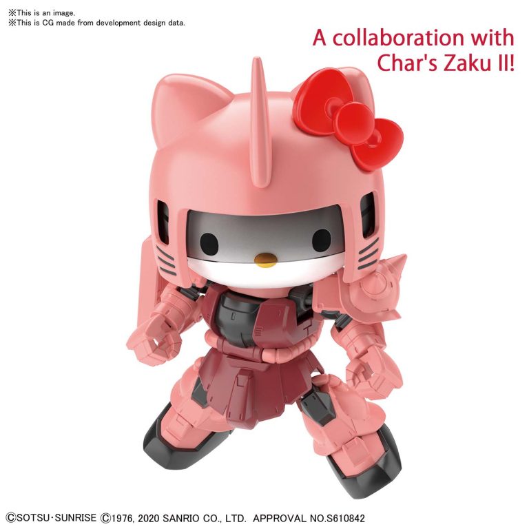 Gundam SDCS Hello Kitty/MS-06 Char Zaku II Pose 1