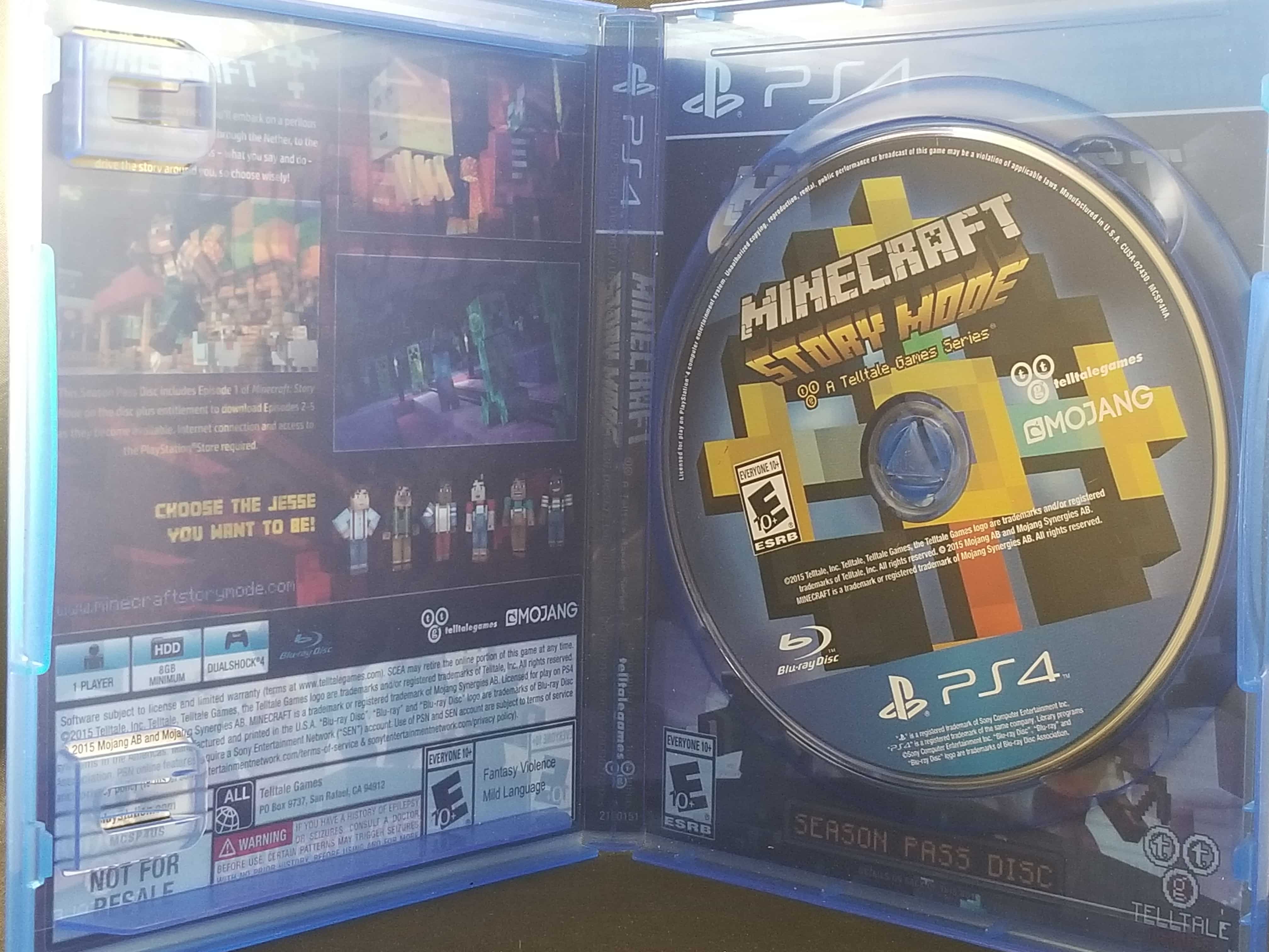  Minecraft: Story Mode - Season Disc - PlayStation 4 : Ui  Entertainment: Video Games