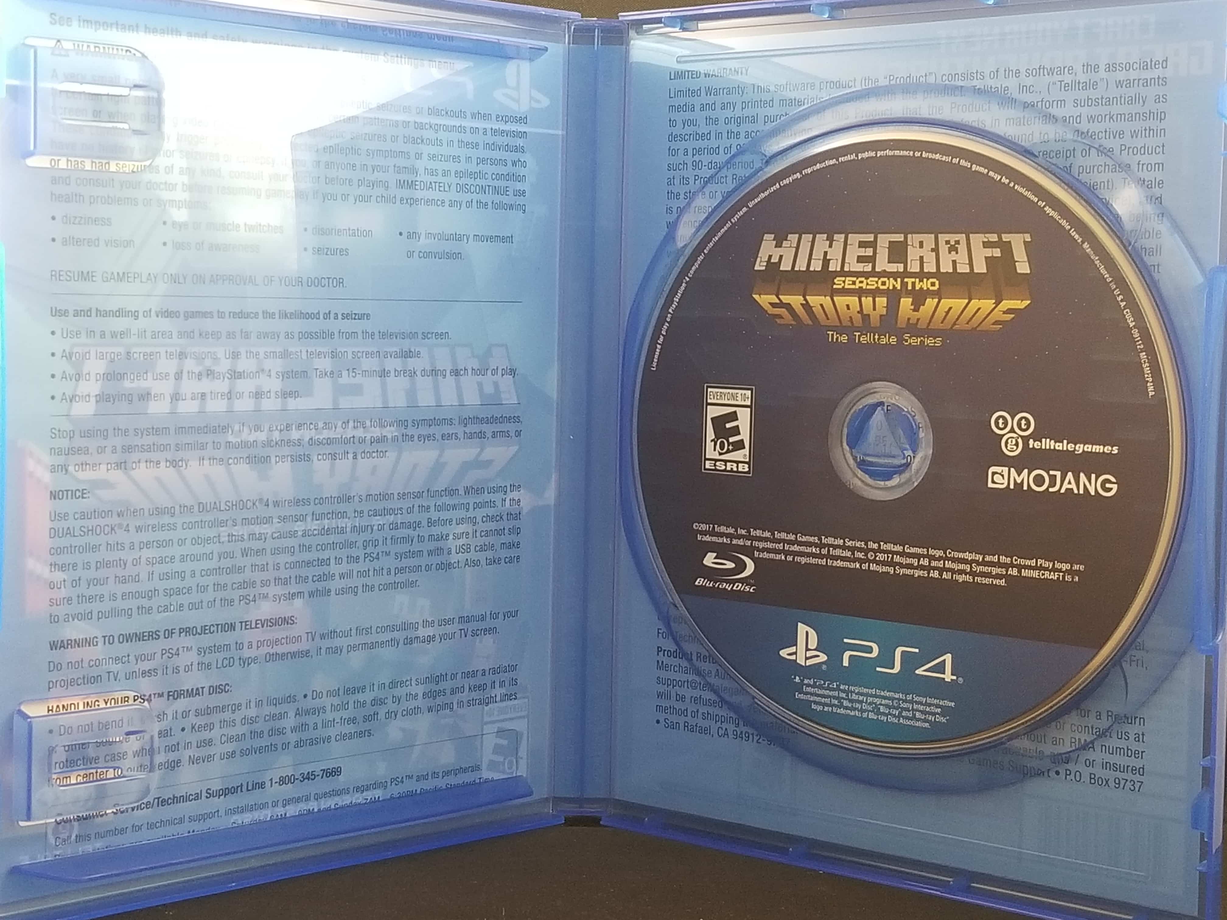 Minecraft Story Mode Season Two SONY PS4 PLAYSTATION 4