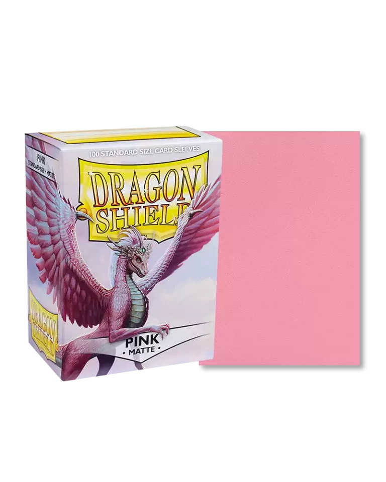 Dragon Shield Sleeves Matte Pink Pose 1