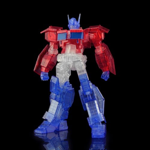 Transformers Furai Optimus Prime Clear IDW Version Model Kit Pose 1